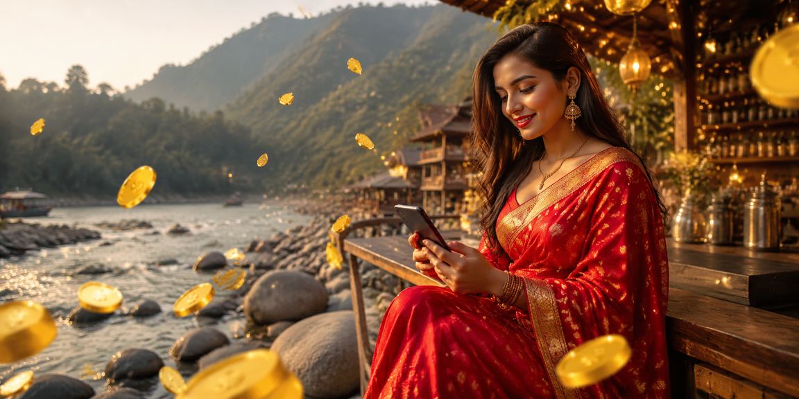 সিলেটে শাড়ি পরে ace367 মোবাইলে স্পোর্টস বেটিং ও পেমেন্ট করছেন একজন সদস্য
